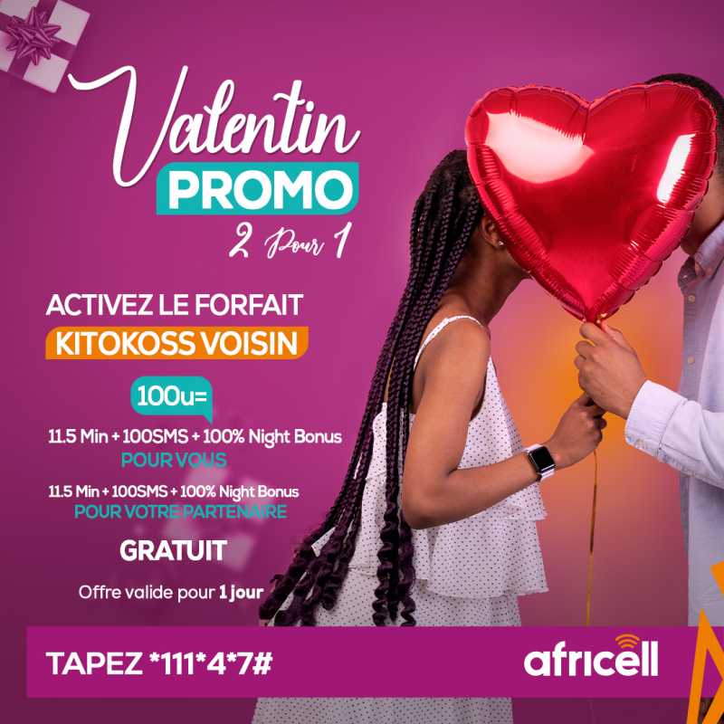 Africell offre saint valentin