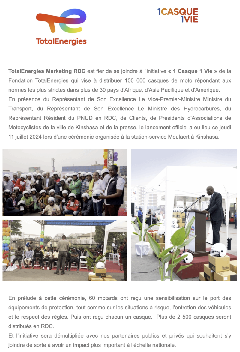 TotalEnergies Marketing RDC SA