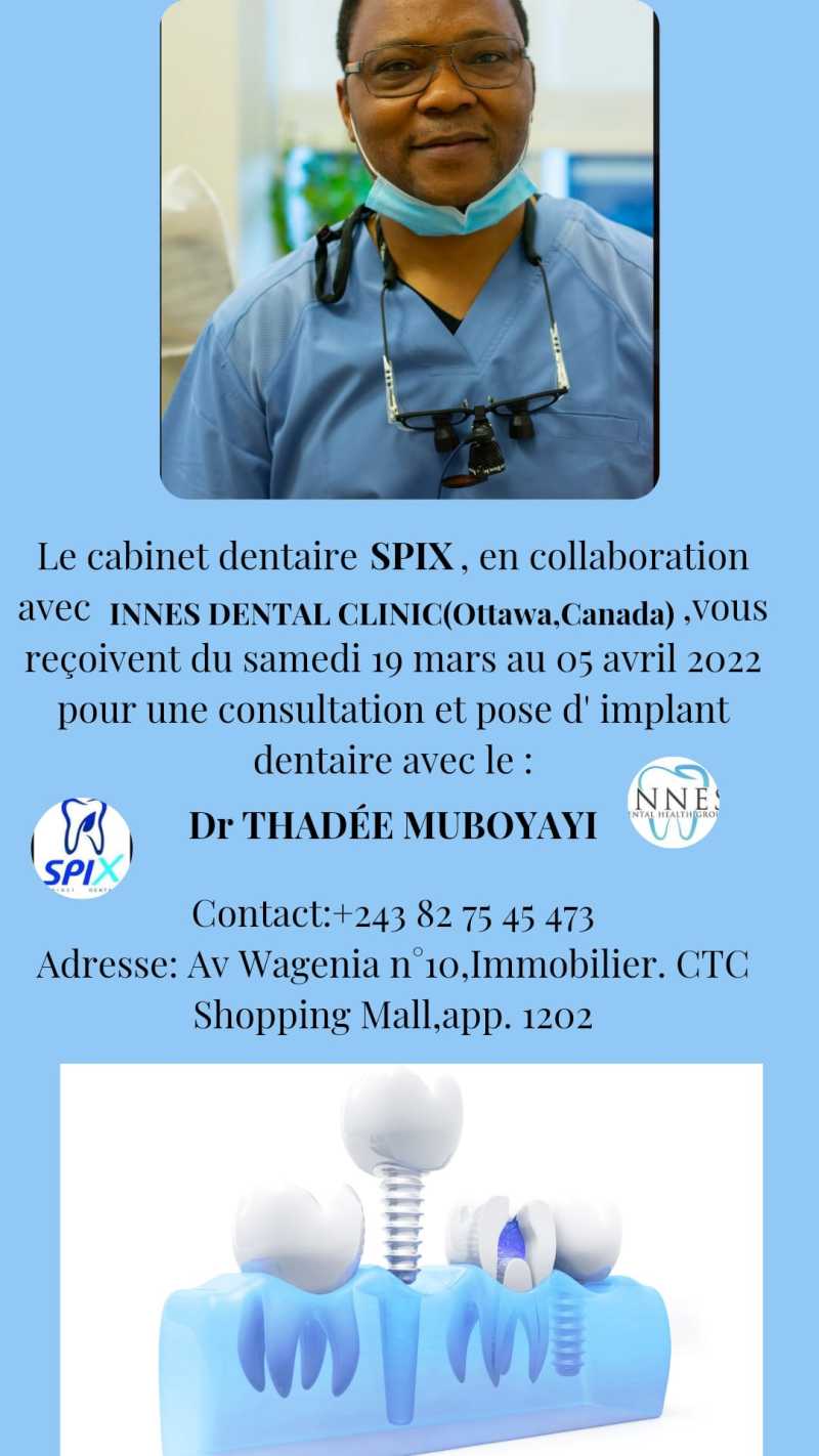 POSE IMPLANT DENTAIRE +243 82 75 45 473